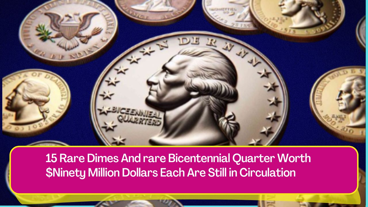 15 Rare Dimes And rare Bicentennial Quarter Worth $Ninety Million Dollars Each Are Still in Circulation